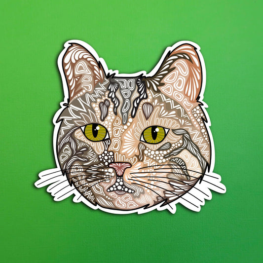 Goldie the Cat Waterproof Sticker