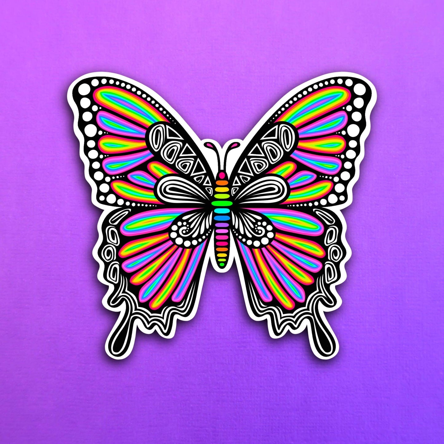 Trippy Butterfly Waterproof Sticker