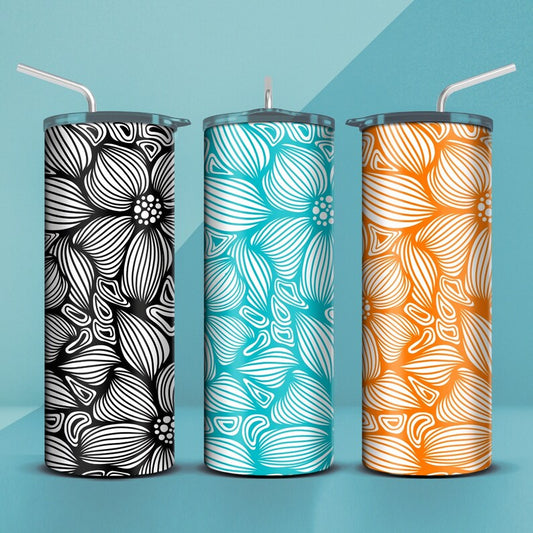 Flower Pattern Tumbler 20oz (16 designs)