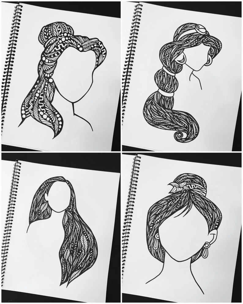 Faceless Beauty Coloring Book