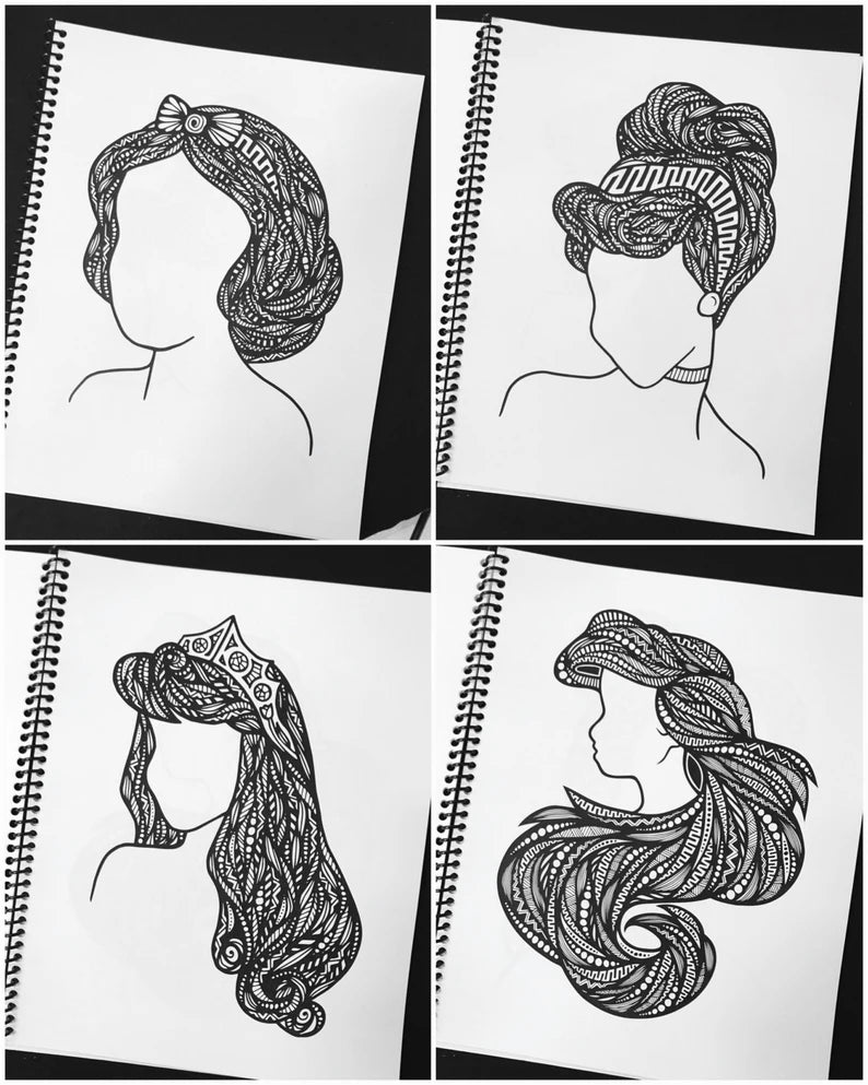 Faceless Beauty Coloring Book