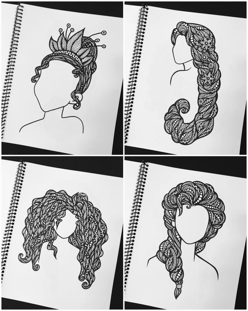 Faceless Beauty Coloring Book