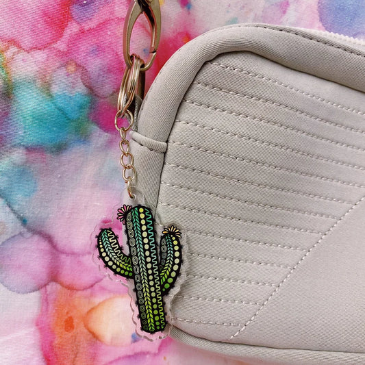 Cactus Acrylic Keychain