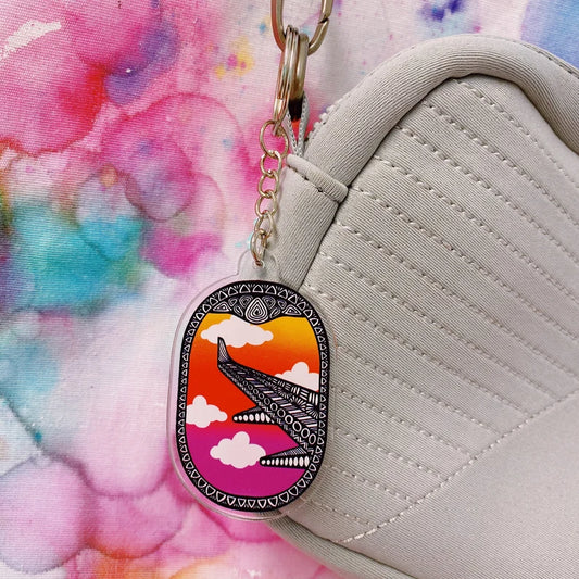 Airplane Window Acrylic Keychain