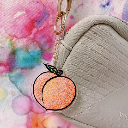 Peach Acrylic Keychain