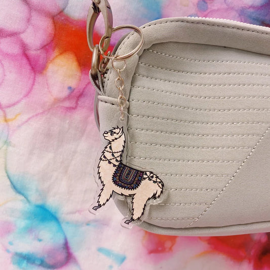 Llama Acrylic Keychain