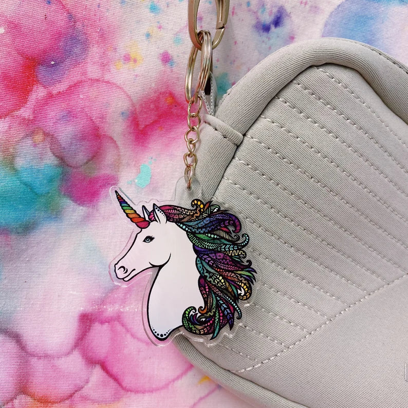Unicorn Acrylic Keychain