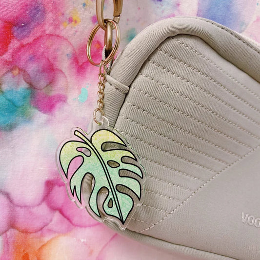 Monstera Acrylic Keychain