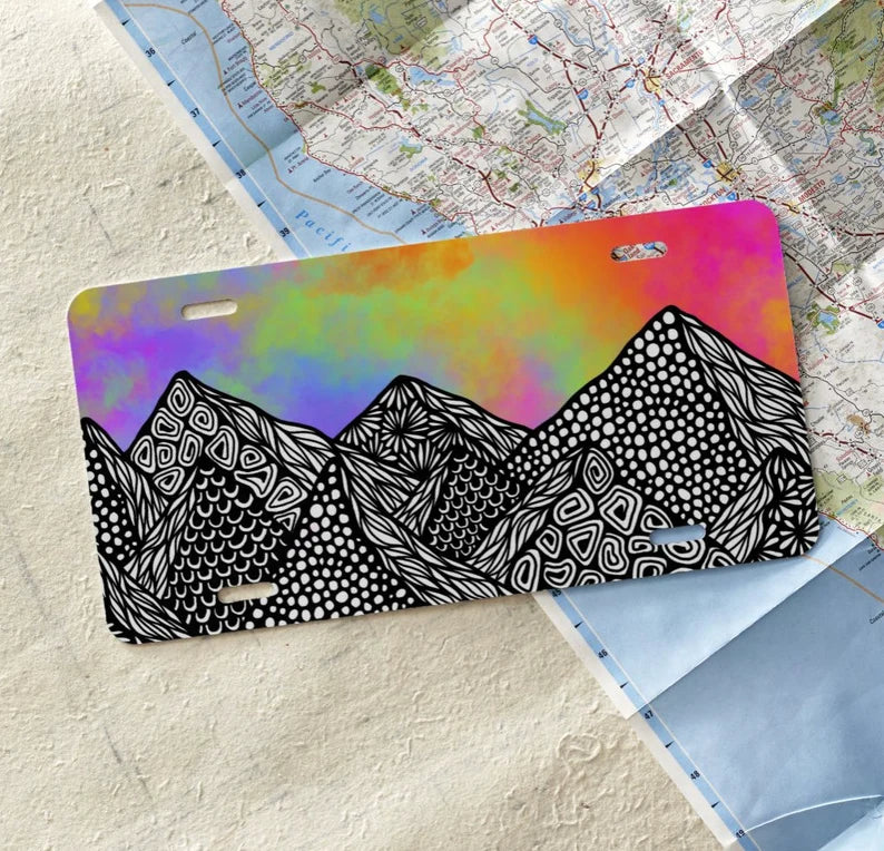 Mountain Front License Plate