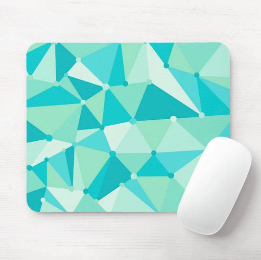 Teal Triangle Mouse Pad