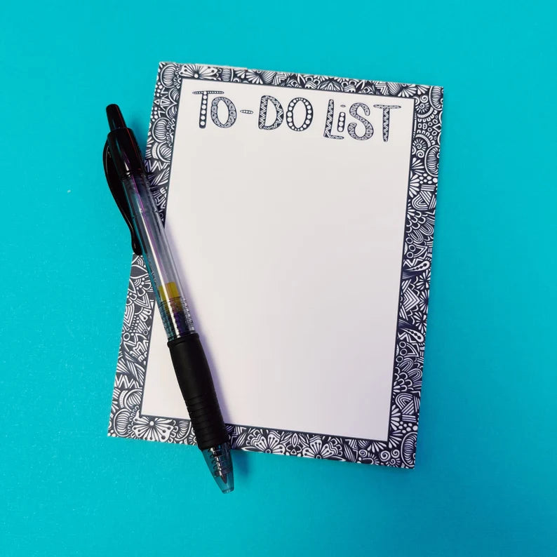 Notepad B Design B&W Notepad – Zenspire Designs