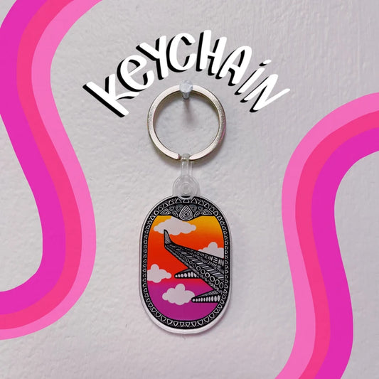 Airplane Window Acrylic Keychain