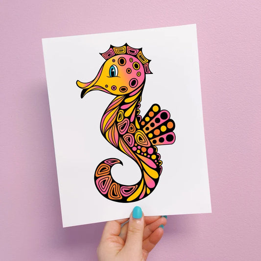 Sadie the Seahorse Print
