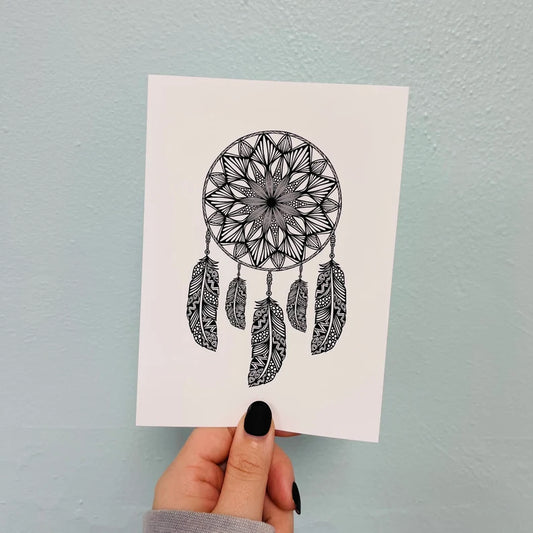 BW Dream Catcher Print