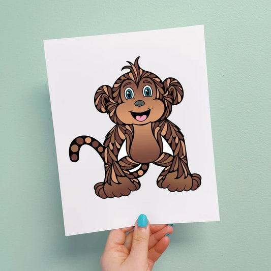 Miles the Monkey Print