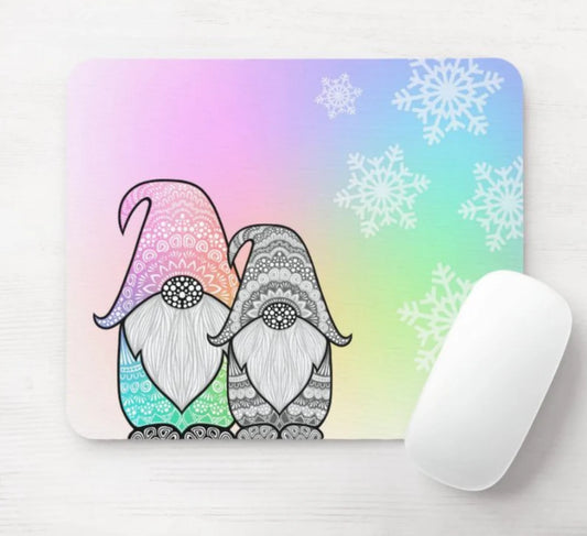 Rainbow Gnome Mouse Pad