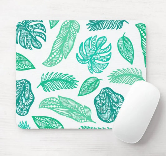 Teal Palm Mouse Pad