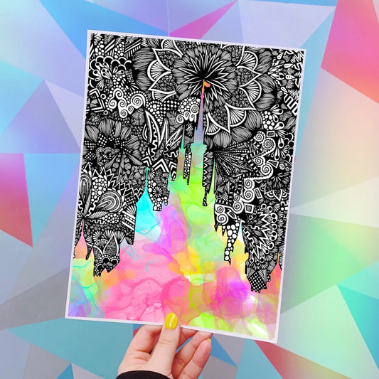 Rainbow Castle Print