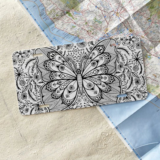 Butterfly Front License Plate