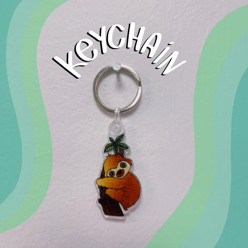 Sloth Acrylic Keychain