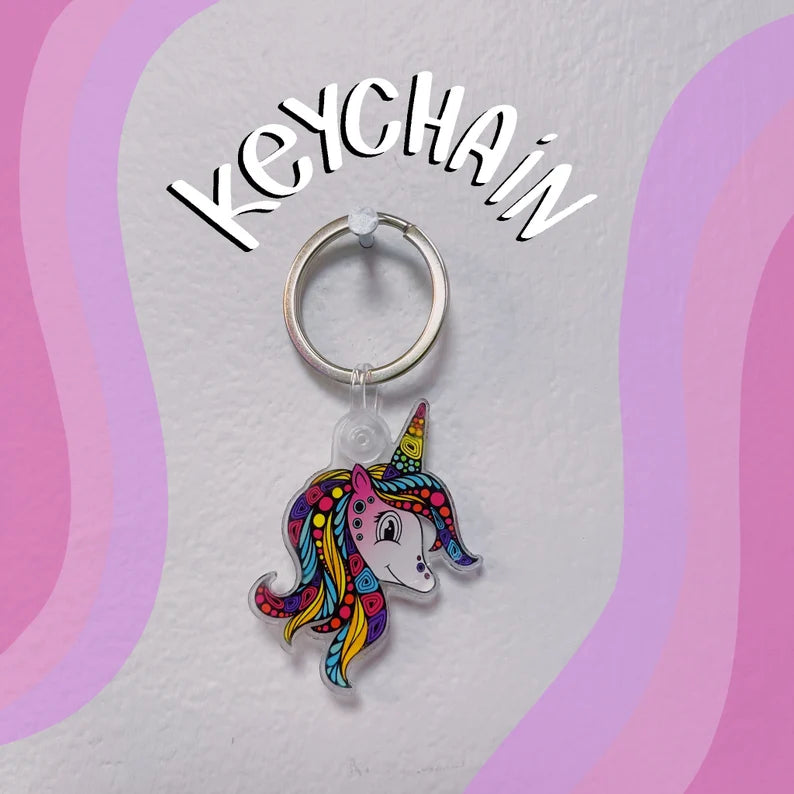 Ulyssa the Unicorn Acrylic Keychain