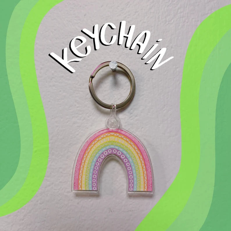 Rainbow Acrylic Keychain