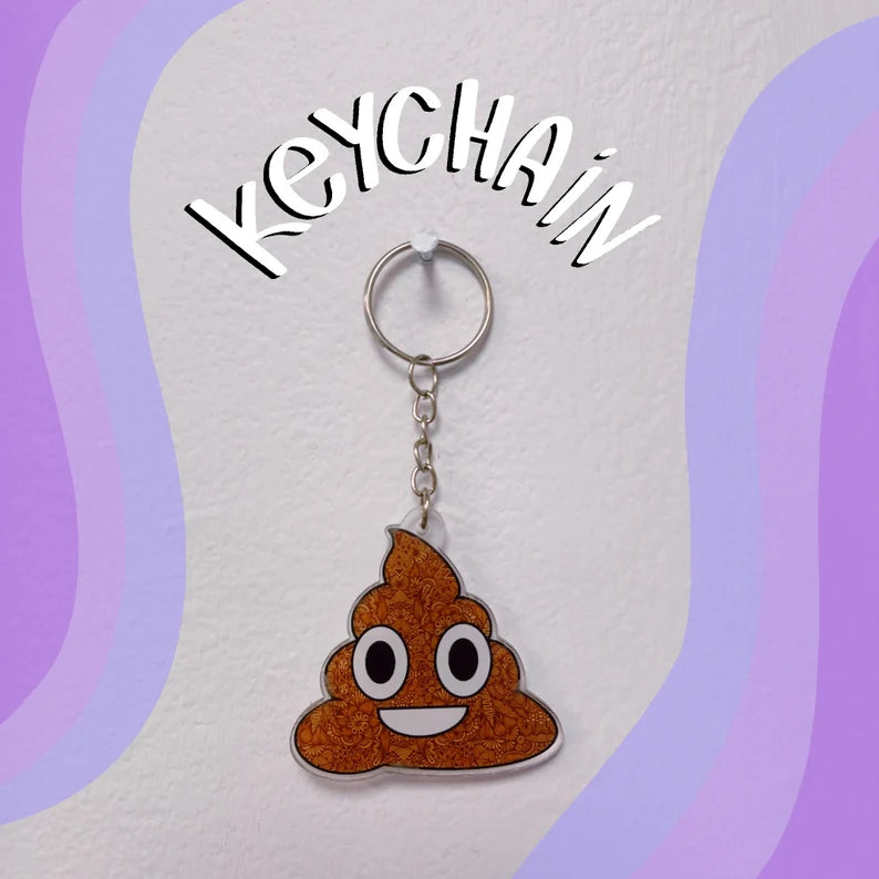 Poop Acrylic Keychain