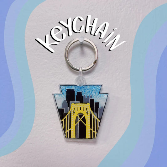 Pittsburgh Keystone Acrylic Keychain