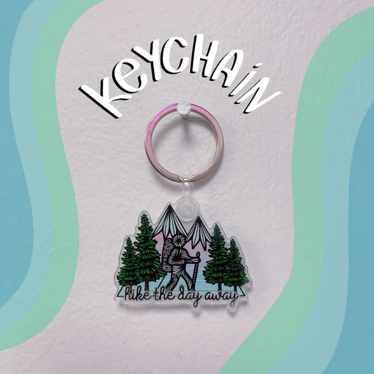 Hike the day away Acrylic Keychain