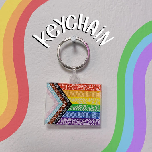Progress Flag Acrylic Keychain