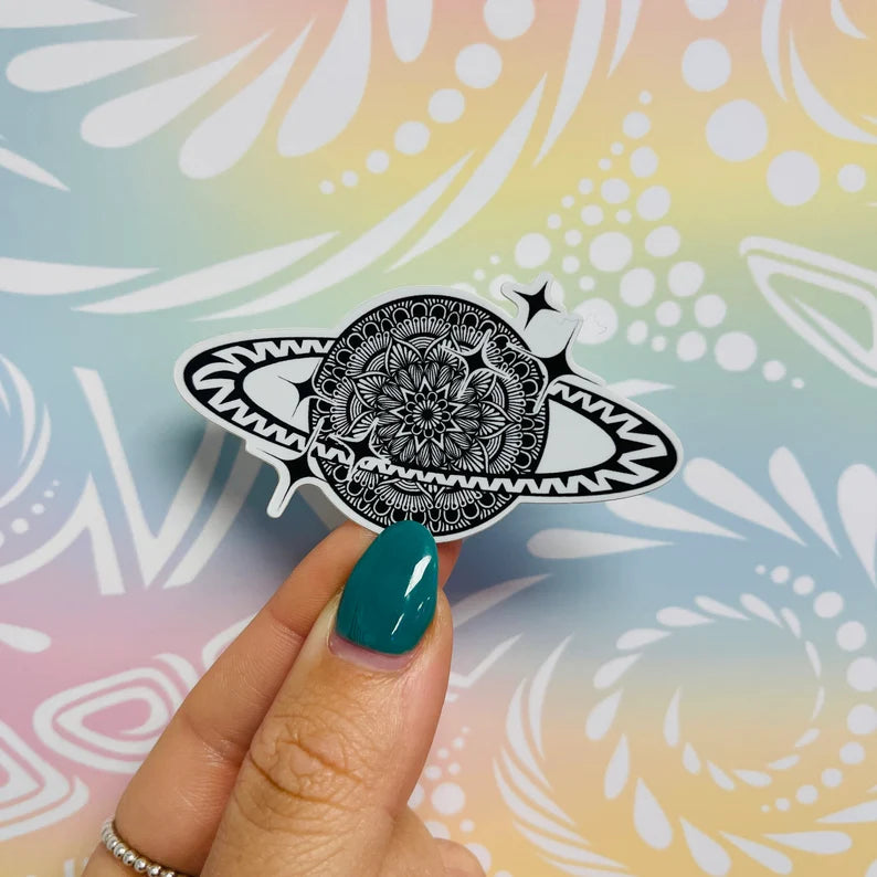 Misprinted Saturn Waterproof Sticker