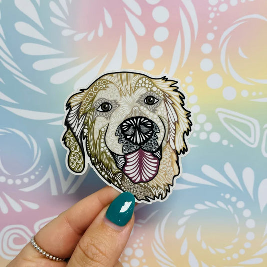 Misprinted Fisher the Dog Waterproof Sticker