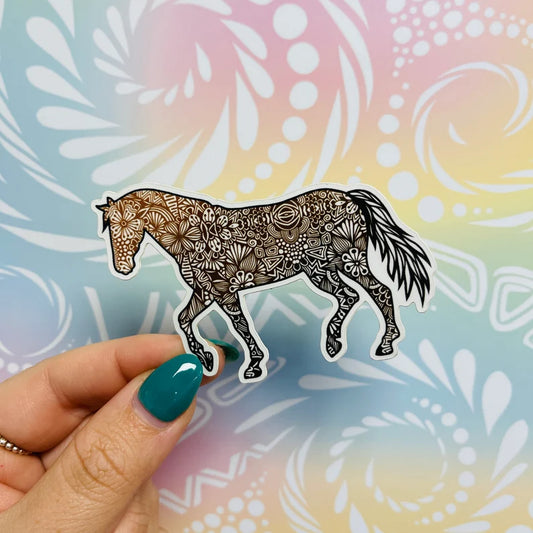 Misprinted Full Horse Waterproof Sticker