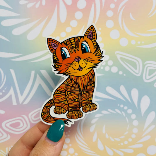Misprinted Connor the Cat Waterproof Sticker