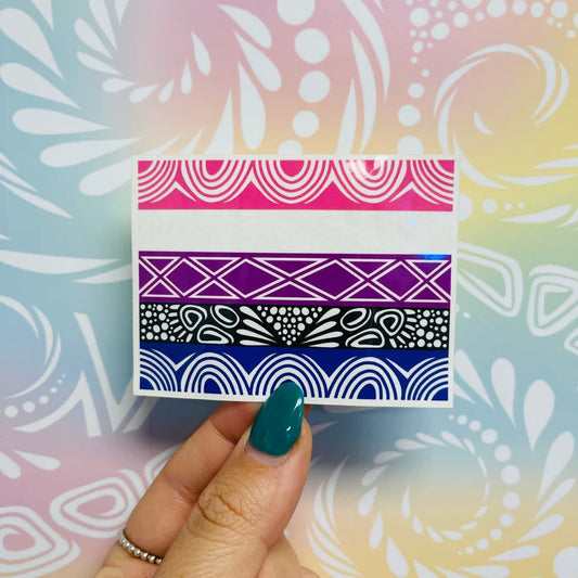Misprinted Genderfluid Pride Flag Waterproof Sticker