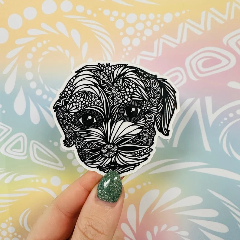 Misprinted Fang the Dog Waterproof Sticker