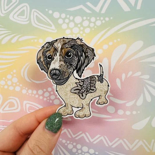 Misprinted Max the Dog Waterproof Sticker