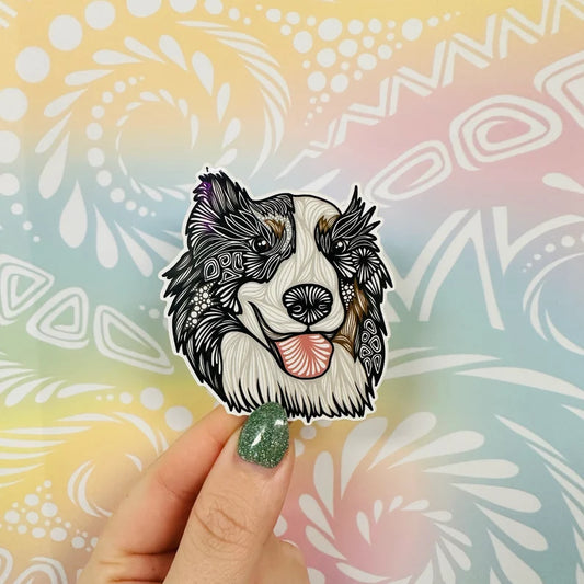 Misprinted Sky the Dog Waterproof Stickers