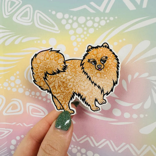 Misprinted Pomeranian Waterproof Sticker