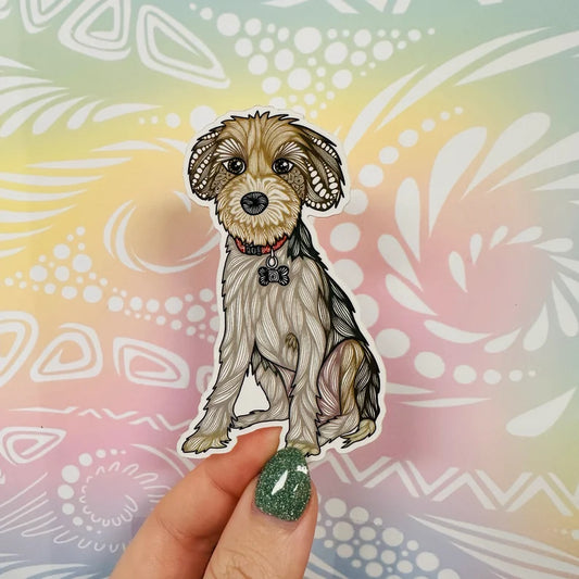 Misprinted Bentley the Dog Waterproof Sticker