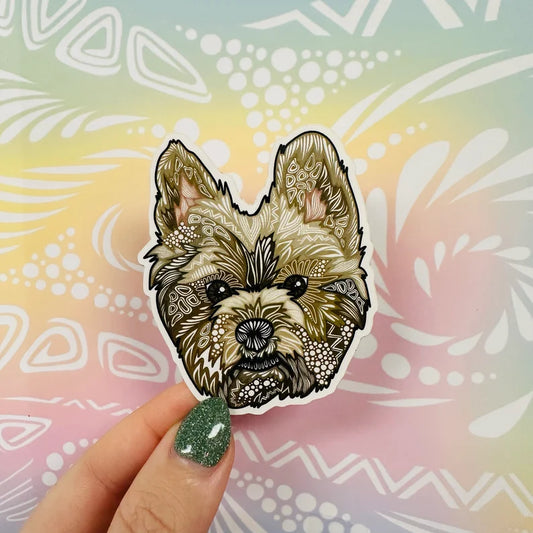 Misprinted Rylie the Dog Waterproof Sticker