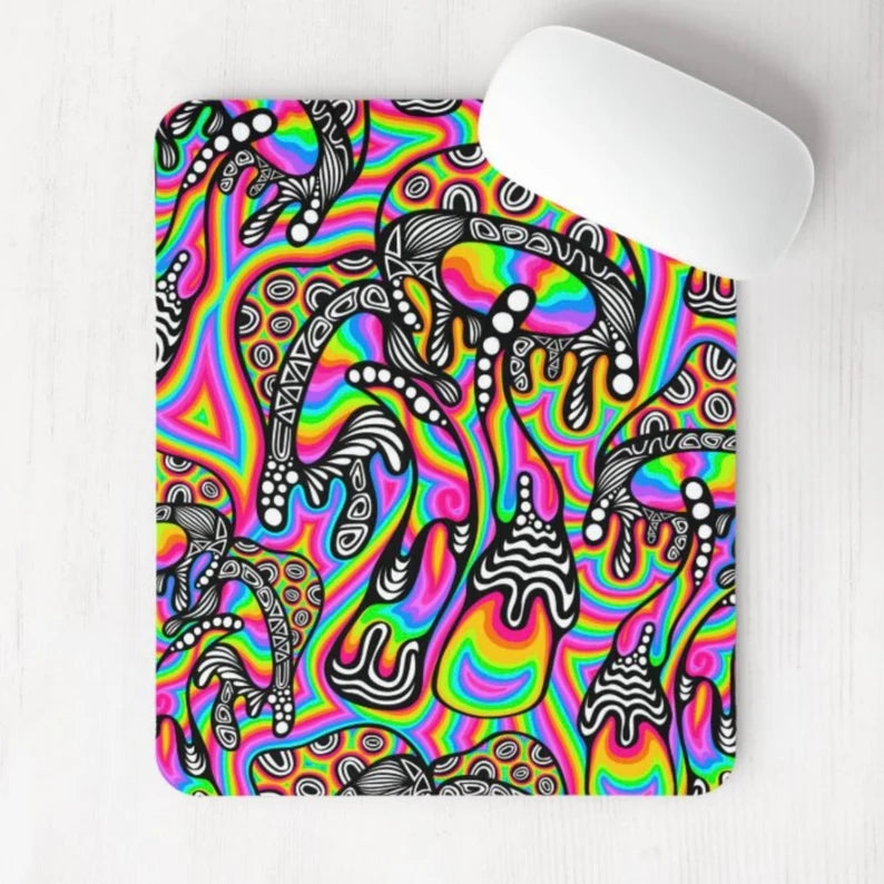 Trippy Mushroom Mouse Pad