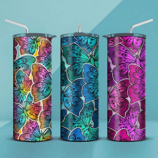 Butterfly Tumbler 20oz (7 designs)