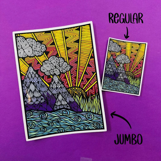 JUMBO Let's Get Lost Waterproof Sticker