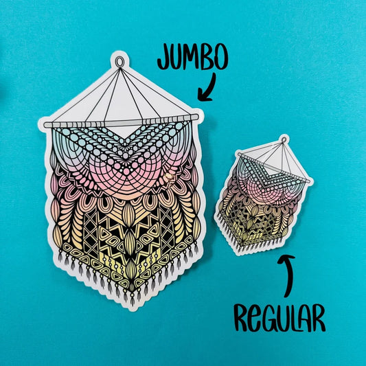JUMBO Macrame Waterproof Sticker
