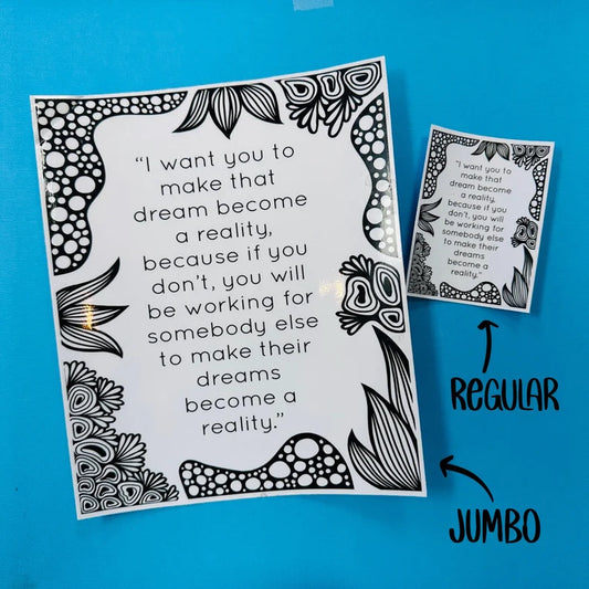 JUMBO Reality Waterproof Sticker