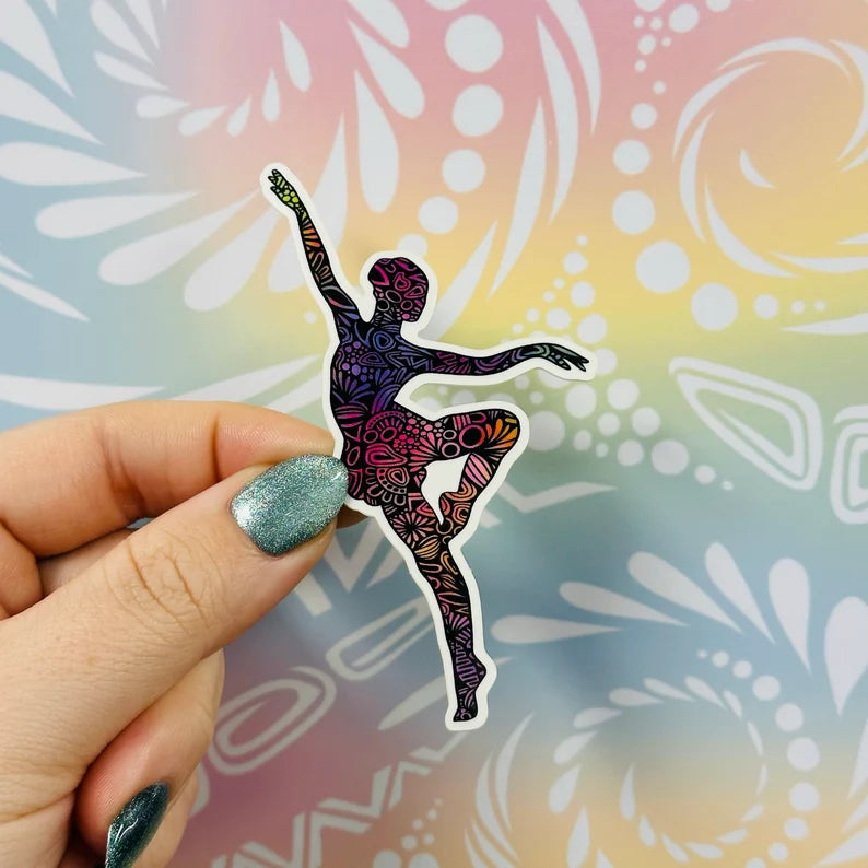 Misprinted Rainbow Dancer Waterproof Sticker
