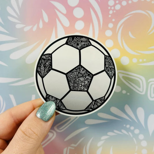 Misprinted Soccer Waterproof Sticker