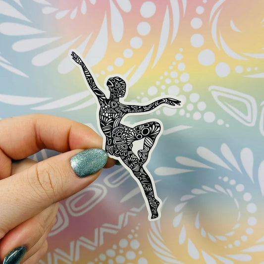 Misprinted BW Dancer Waterproof Sticker