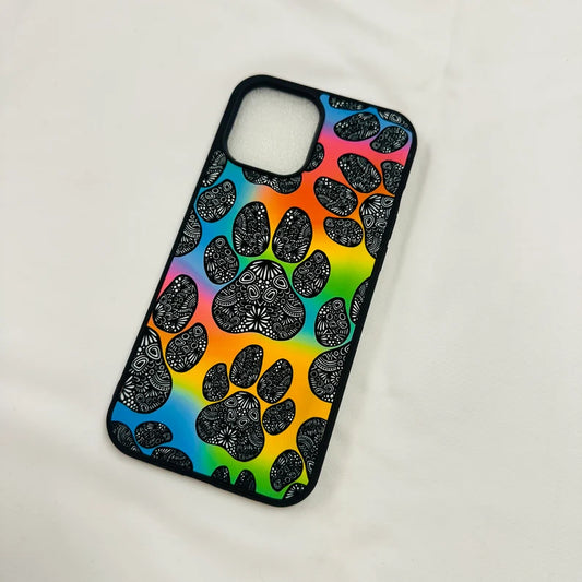 MISPRINTED - iPhone 12 pro max - Rainbow Paw Print 50% OFF!